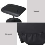 Artiss 2X Recliner Chair Ottoman Heated Massage Black - Image 6