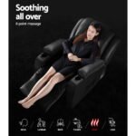Artiss Recliner Chair Electric Heated Massage Chairs Faux Leather Cabin - Image 3