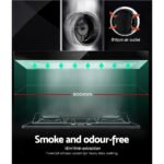 Devanti 900mm Range Hood 90cm Rangehood Glass Stainless Steel - Image 4
