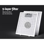 Devanti 900mm Range Hood 90cm Rangehood Glass Canopy - Image 5