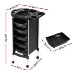 Embellir Salon Trolley Cart Spa Beauty Rolling Tray Hairdressing Storage 6 Tiers - Image 2