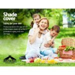Instahut Shade Sail 6x6x6m Triangle 280GSM 98% Grey Shade Cloth - Image 7