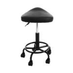 Artiss 2x Salon Stool Saddle Swivel Chair - Image 3