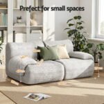 Artiss 2 Seater Sofa Modular Sectional Sofas Couch Bed No Assembly Living Room Grey - Image 3