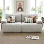 Artiss 2 Seater Sofa Modular Sectional Sofas Couch Bed No Assembly Living Room Grey