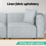 Artiss Modular Sofa Chaise Set 2-Seater Grey - Image 4