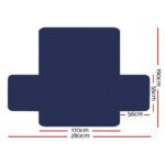 Artiss Sofa Cover Couch Covers 3 Seater Quilted Navy - Image 2