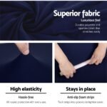 Artiss Sofa Cover Couch Covers 3 Seater Stretch Navy - Image 4