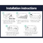 Artiss Sofa Cover Couch Covers 3 Seater Stretch Navy - Image 6