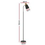 Artiss Floor Lamp LED Light Stand Modern Home Living Room Office Reading Black - Image 3