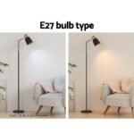 Artiss Floor Lamp LED Light Stand Modern Home Living Room Office Reading Black - Image 6