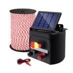 Giantz Fence Energiser 3KM Solar Powered Electric 500M Poly Rope - Image 3