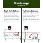 Giantz Fence Energiser 3KM Solar Powered Electric 500M Poly Rope - Image 6