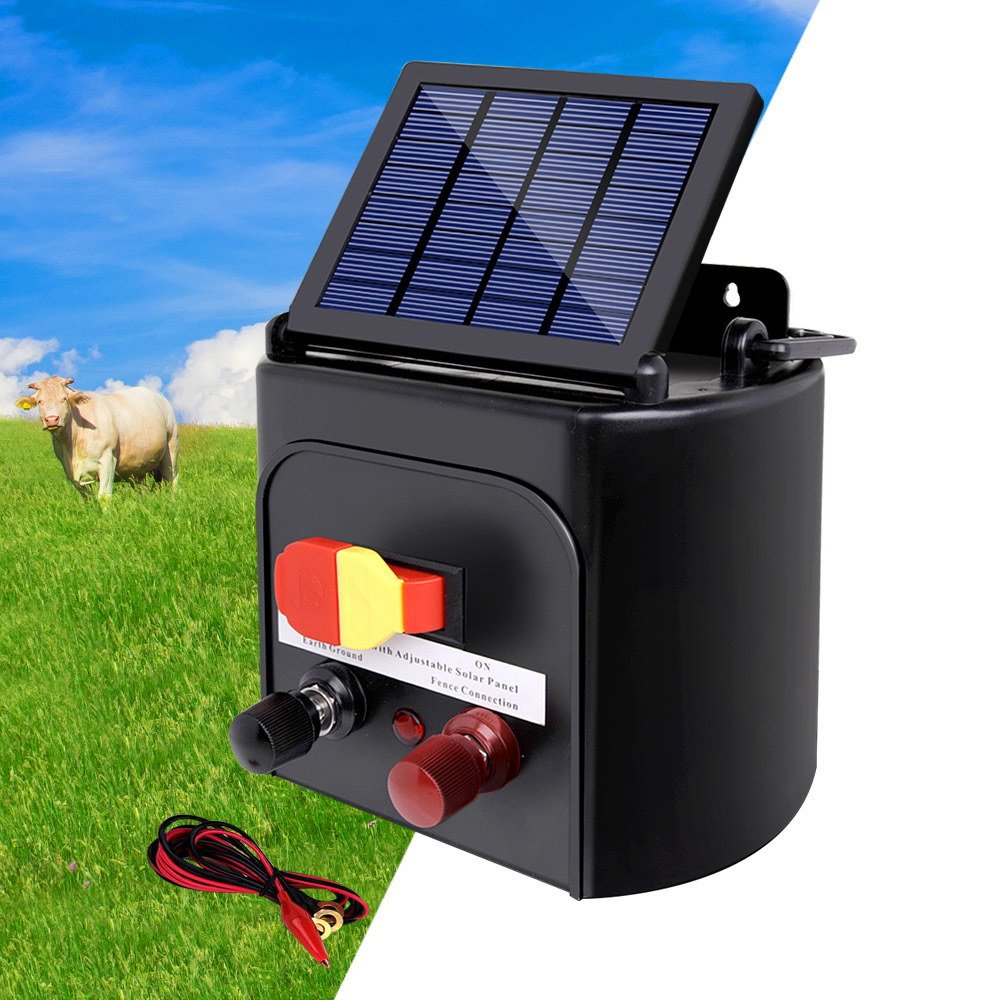 SFC-SO10-3KM-202502281908-00 Giantz Fence Energiser 3KM Solar Powered 0.1J Electric Fencing Charger - Image 1
