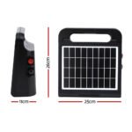 Giantz 10km Electric Fence Energiser Solar Energizer Charger Farm Animal 0.3J - Image 2