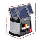 Giantz 8km Electric Fence Energiser PET Solar Energizer 0.3J - Image 2