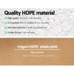 Instahut 70% Shade Cloth 3.66x10m Shadecloth Sail Heavy Duty Beige - Image 5