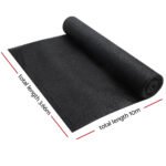 Instahut 90% Shade Cloth 3.66x10m Shadecloth Sail Heavy Duty Black - Image 2