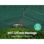 Instahut 70% Shade Cloth 3.66x30m Shadecloth Sail Heavy Duty Green - Image 6