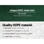 Instahut 50% Shade Cloth 3.66x10m Shadecloth Wide Heavy Duty Green - Image 5