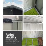 Giantz Garden Shed 1.94x1.21M w/Metal Base Sheds Outdoor Storage Tool Steel House Sliding Door - Image 6