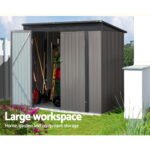 Giantz Garden Shed 1.95x1.31M Sheds Outdoor Storage Steel Workshop House Tool Double Door - Image 4