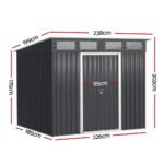 Giantz Garden Shed 2.38x1.99M Outdoor Storage Tool Workshop House Shelter - Image 2