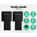 Cefito 8'' Rain Shower Head Wall Arm Square High Pressure Twins Tap Black - Image 6