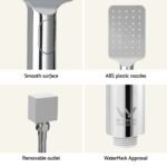 Handheld Shower Head Set 3.1'' High Pressure Silver - Image 5