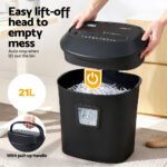Devanti Electric Paper Shredder for Home Office 10 A4 Paper Sheet Cross-Cut Paper - Image 5
