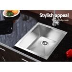 Cefito Kitchen Sink 45X39CM Stainless Steel Basin Single Bowl Silver - Image 7