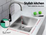 Cefito Kitchen Sink 51X45CM Stainless Steel Basin Single Bowl Silver - Image 4