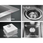 Cefito Kitchen Sink 51X45CM Stainless Steel Basin Single Bowl Silver - Image 7