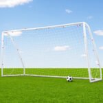 Everfit 12FT Soccer Football Goal Net UPVC Frame with PE Mesh Weatherproof Portable Goals for Backyard Training Competitive Play - Image 7