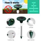 Gardeon Snake Repeller Set of 20 Multi Pulse Solar LED Plus Ultrasonic Pest Rodent - Image 5