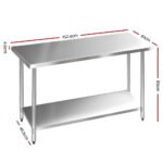 Cefito 1524x610mm Stainless Steel Kitchen Bench 430 - Image 2