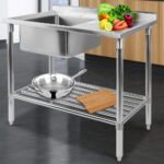Cefito 100x60cm Stainless Steel Sink Bench Kitchen 304 - Image 8