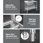 Cefito 100x60cm Stainless Steel Sink Bench Kitchen 304 - Image 6