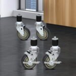 Cefito 4" Swivel Castor Wheels Stainless Steel Kitchen Bench Set of 4 - Image 6