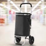 Emajin Shopping Trolley Cart Foldable 45KG Black - Image 7