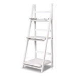 Artiss Bookshelf Corner Shelf 3 Tiers - ZANE White - Image 3