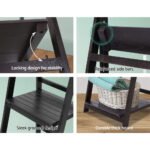 Artiss Bookshelf Corner Shelf 5 Tiers - ZANE Coffee - Image 7