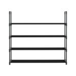 Artiss Shoe Rack 4-tier 16 Pairs Stackable Black - Image 5