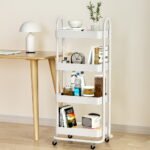 Artiss Storage Trolley Kitchen Cart 4 Tiers White - Image 7