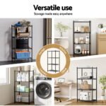 Artiss 4-Tier Shelving Unit Adjustable Garage Storage Shelves Kitchen Rack Steel - Image 5