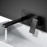 Cefito Bathroom Basin Mixer Tap Separate Faucet Vanity Laundry Black - Image 8