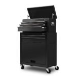 Giantz 7 Drawer Tool Box Cabinet Chest Trolley Toolbox Garage Storage Black - Image 3