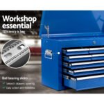 Giantz 9 Drawer Tool Box Cabinet Chest Toolbox Storage Garage Organiser Blue - Image 6