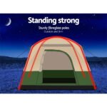 Weisshorn Family Camping Tent 4 Person Hiking Beach Tents Green - Image 5