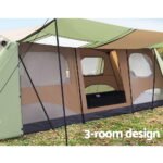 Weisshorn Instant Up Camping Tent 10 Person Outdoor Family Hiking Tents 3 Rooms - Image 5